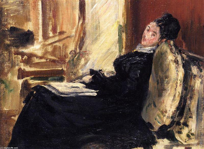 Edouard Manet Jeune femme au livre oil painting image